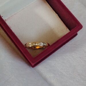 Elegant Rose Gold Cubic Zirconia Women's Ring